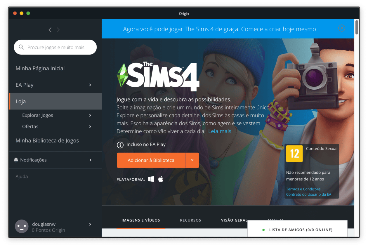 The Sims 4 no Origin