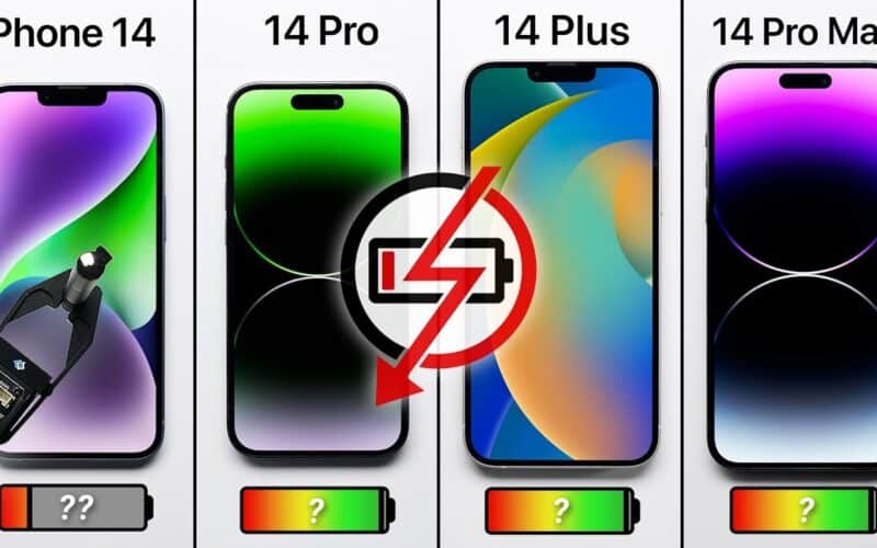 Teste de bateria do PhoneBuff com o iPhone 14, iPhone 14 Plus, iPhone 14 Pro e iPhone 14 Pro Max
