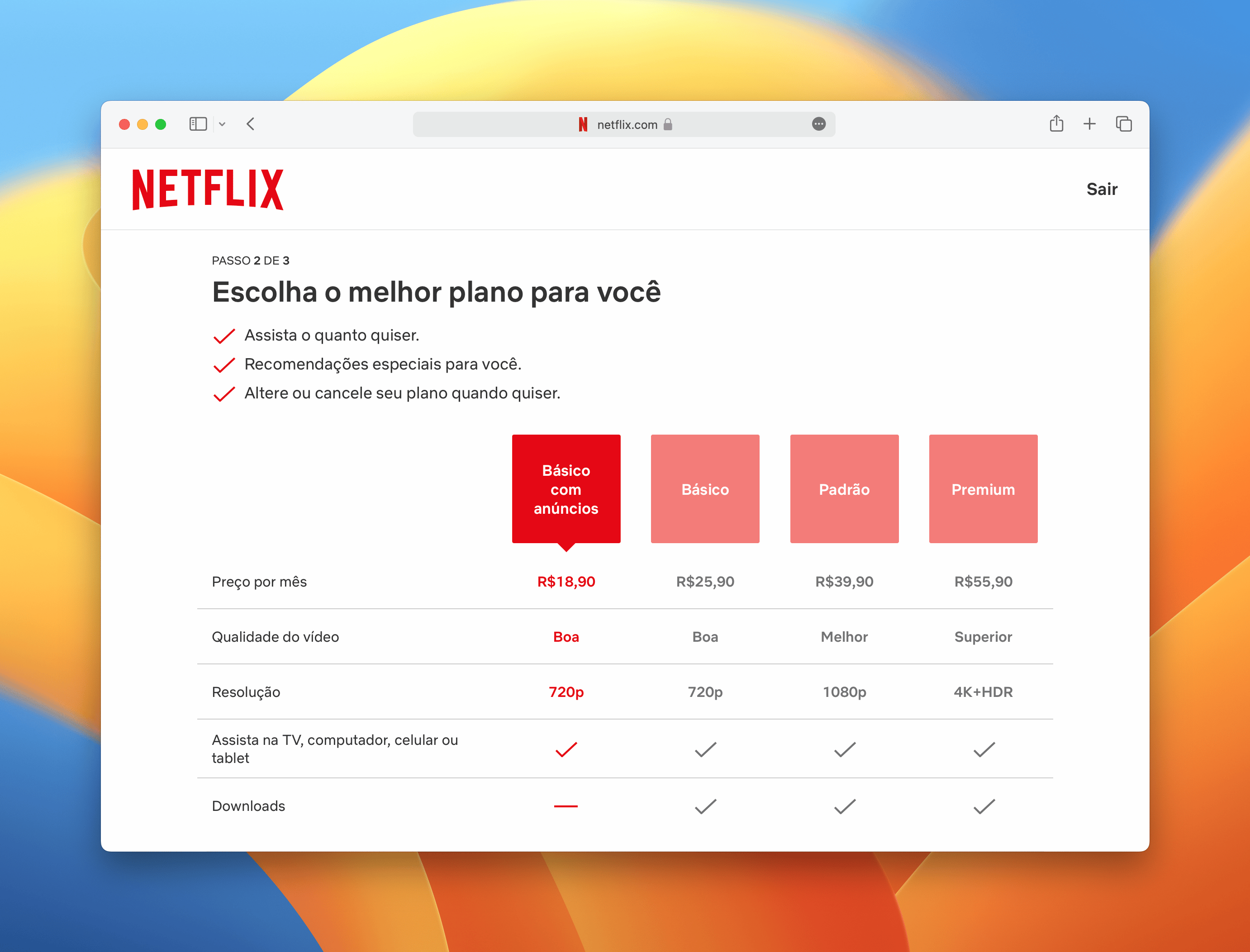 Plano da Netflix com Anúncios