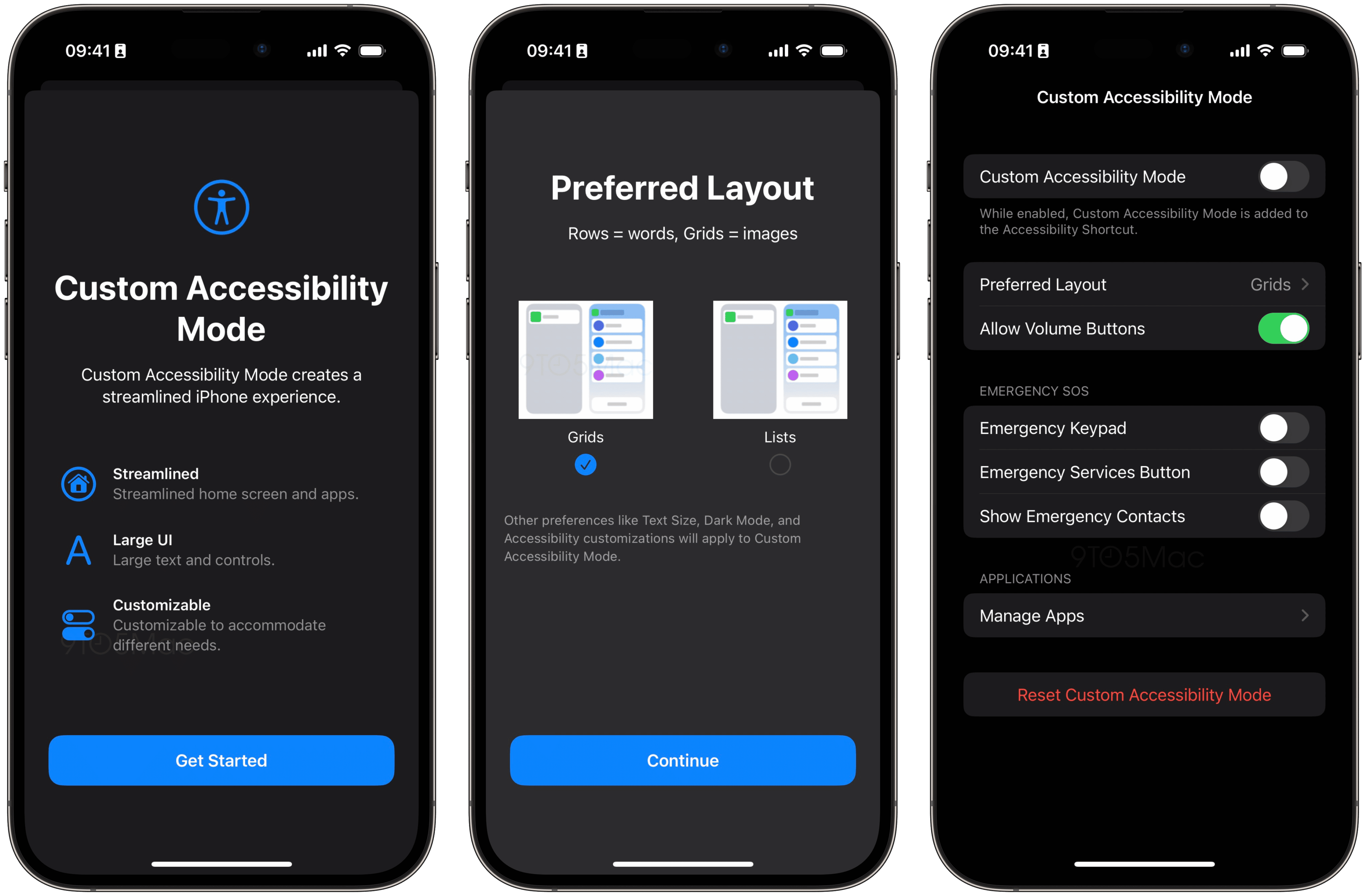 Custom Accessibility Mode do iOS 16.2