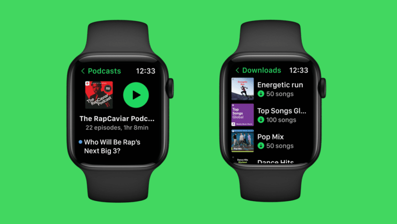 Atualização do Spotify para Apple Watch