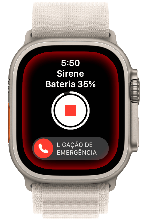 Sirene no Apple Watch Ultra