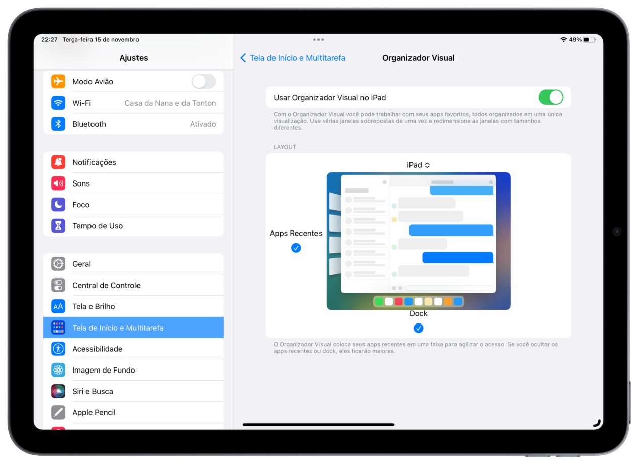 Stage Manager no iPadOS 16.1