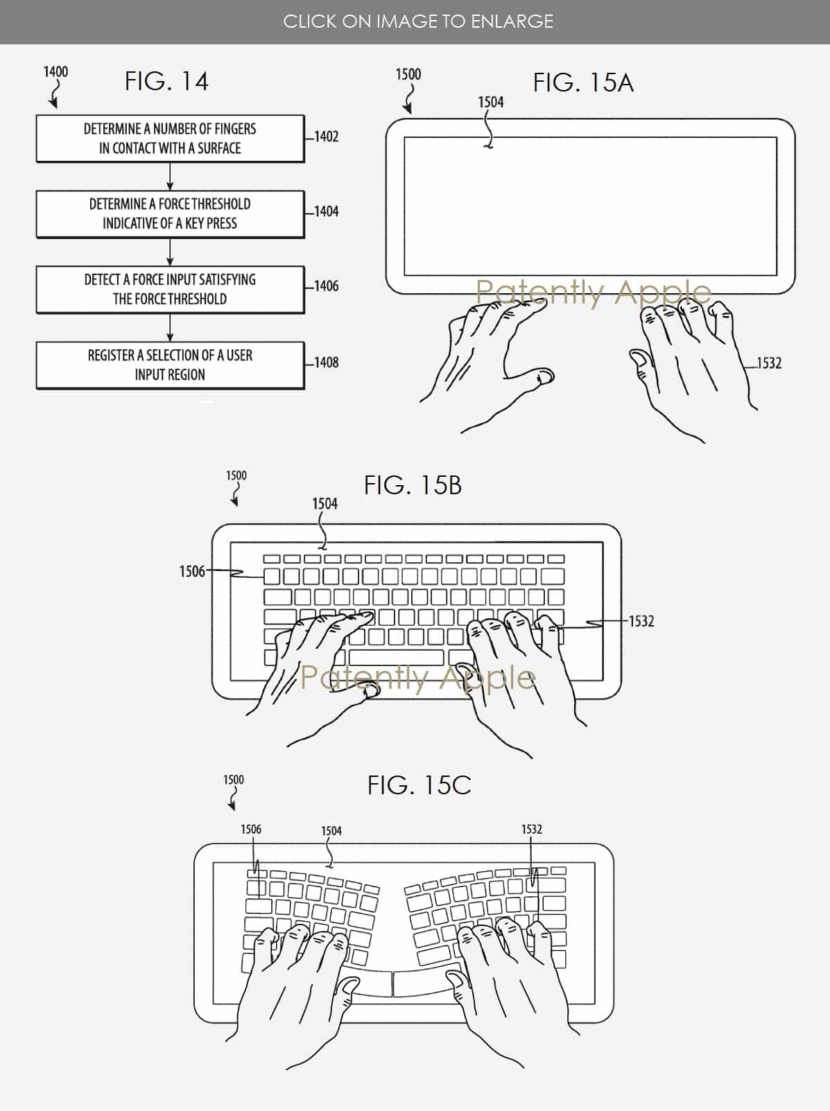 Patente de teclado virtual para Mac