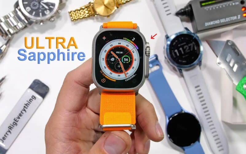 Apple Watch Ultra: teste de durabilidade da safira