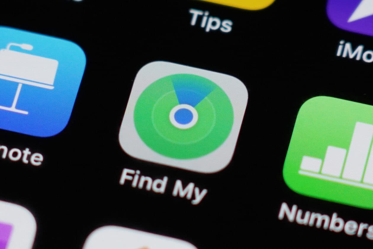 Ícone do app Find My (Buscar) em iPhone