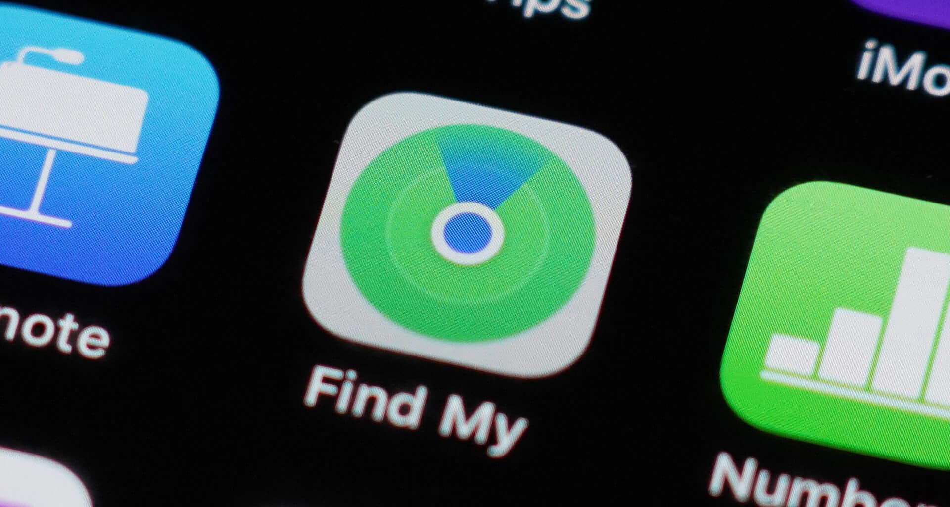 Ícone do app Find My (Buscar) em iPhone