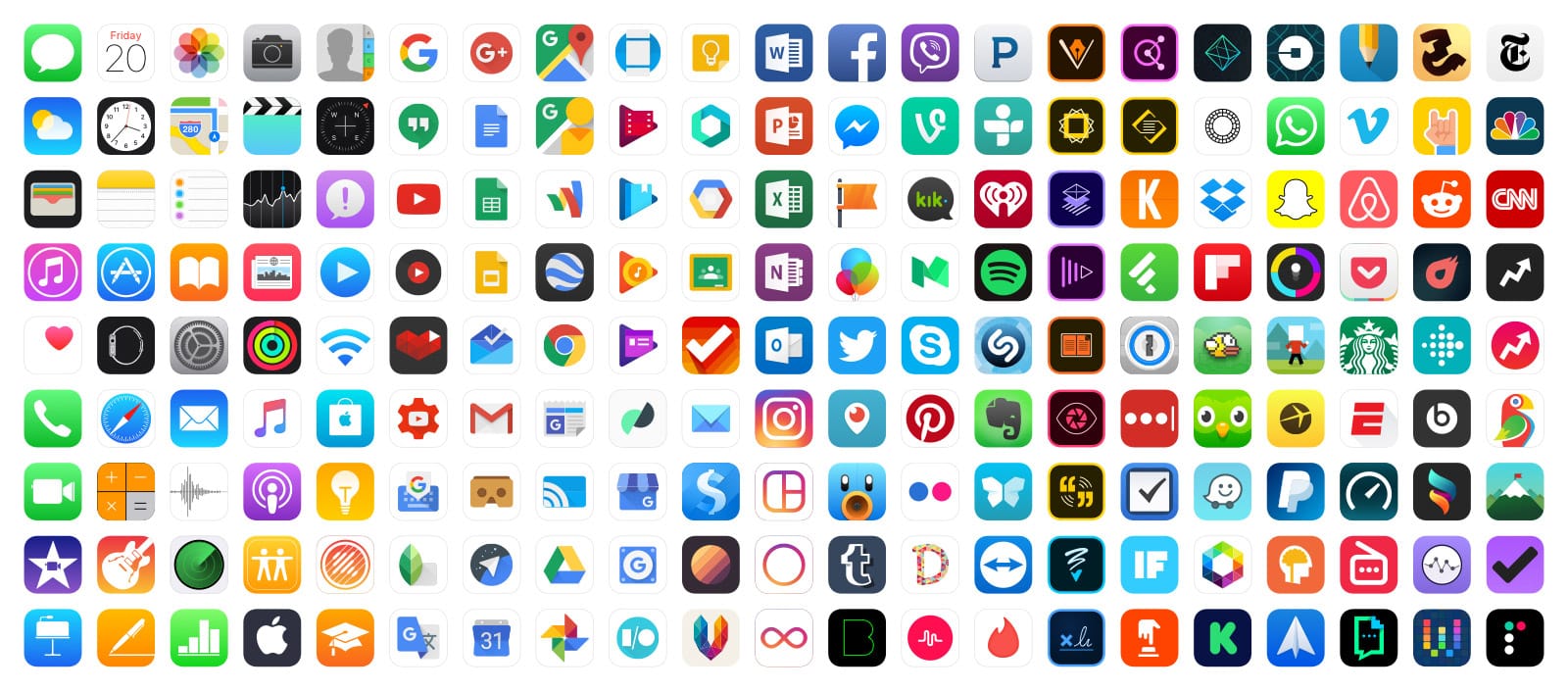 Ícones de apps