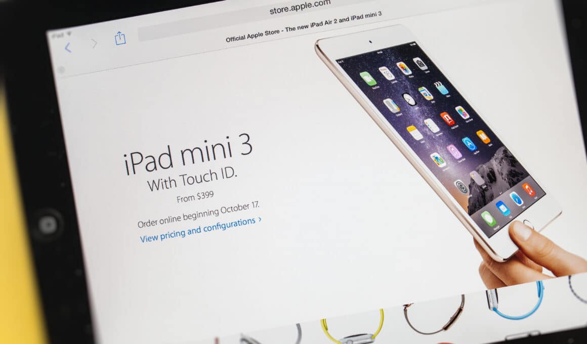iPad mini 3 no site da Apple