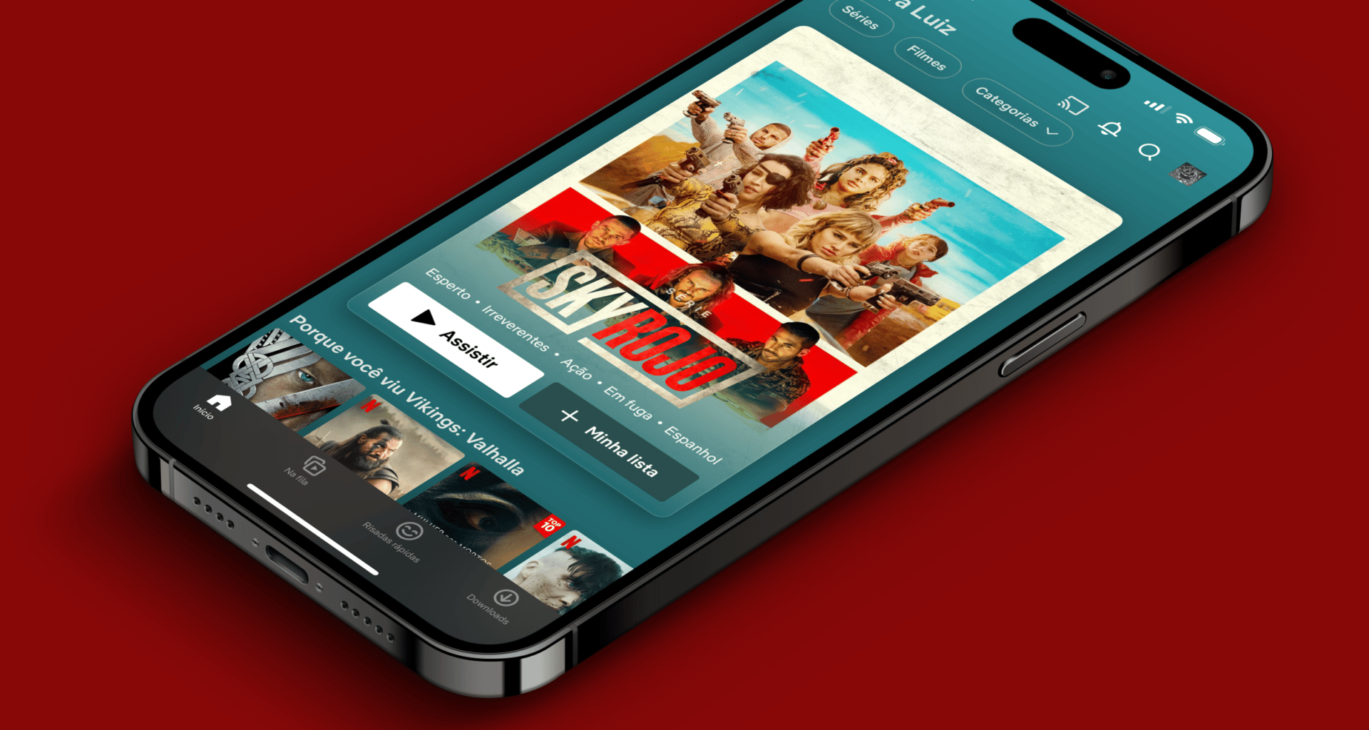 Nova interface do app da Netflix para iOS