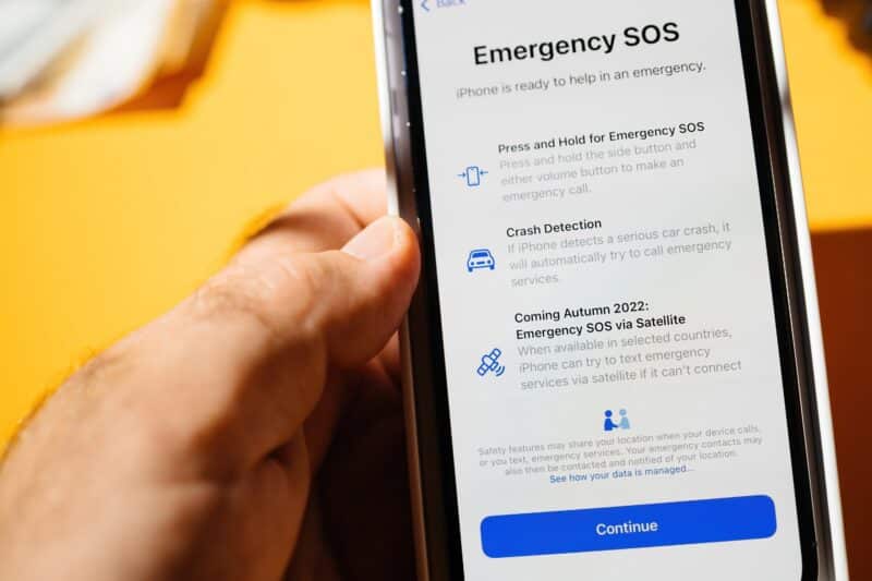 Recursos de segurança do iPhone 14 - Detecção de Acidentes e SOS de Emergência via Satélite