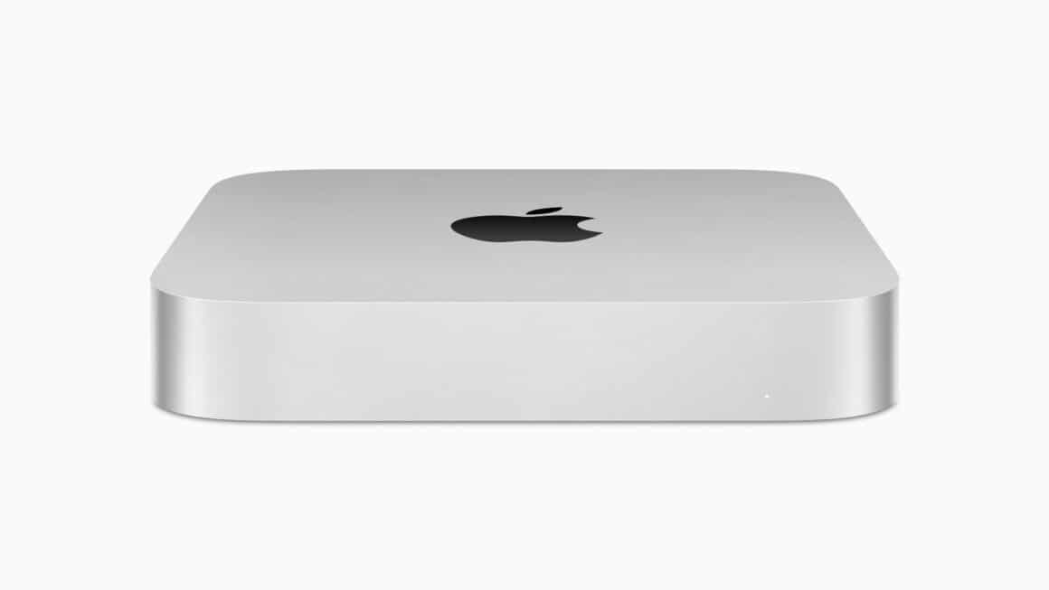 Mac mini com chip M2 ou M2 Pro de frente