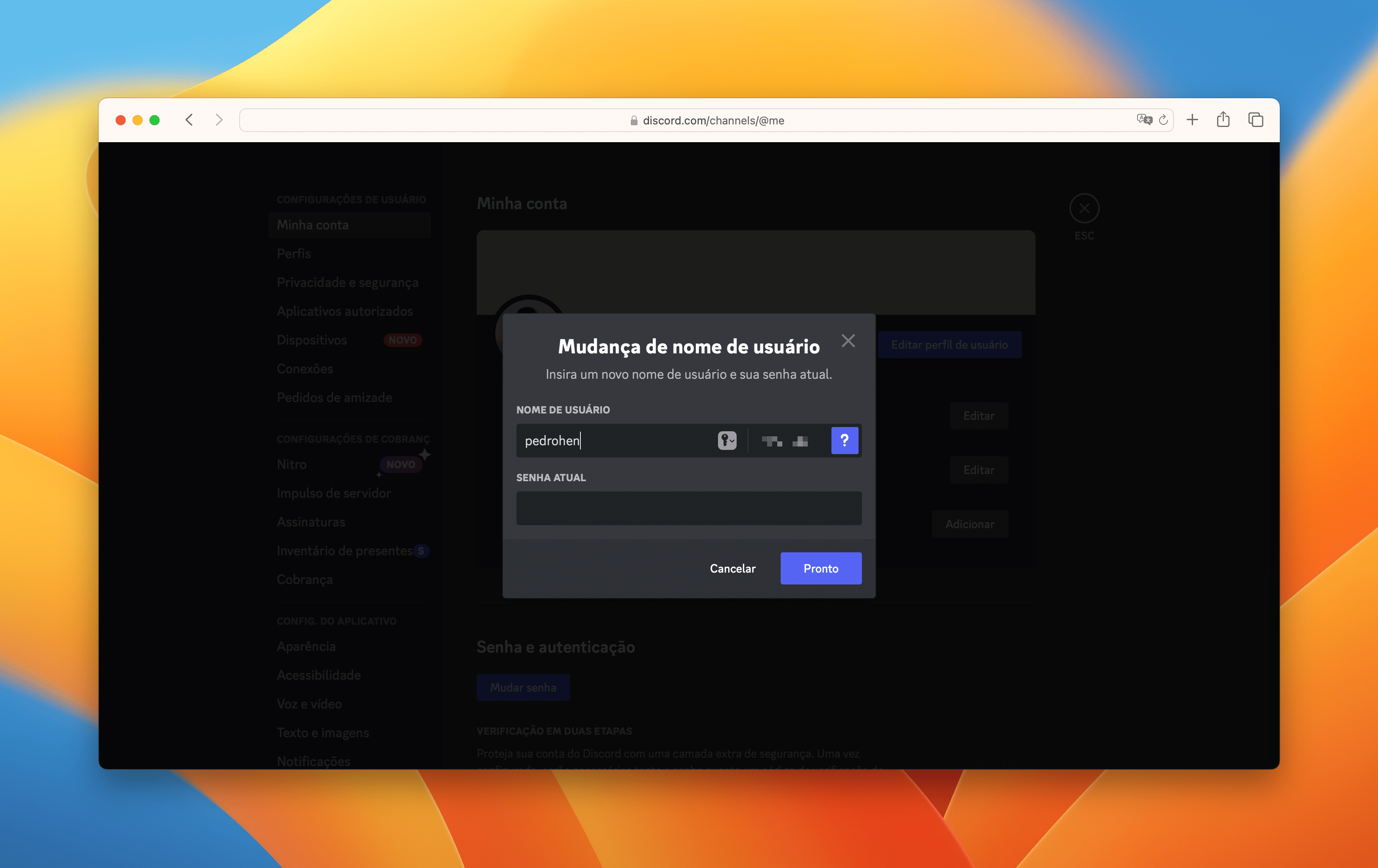 Discord: como mudar nome de usuário e apelido