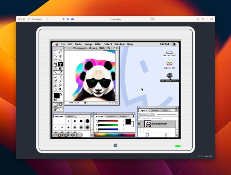 Adobe Photoshop no Mac OS 9
