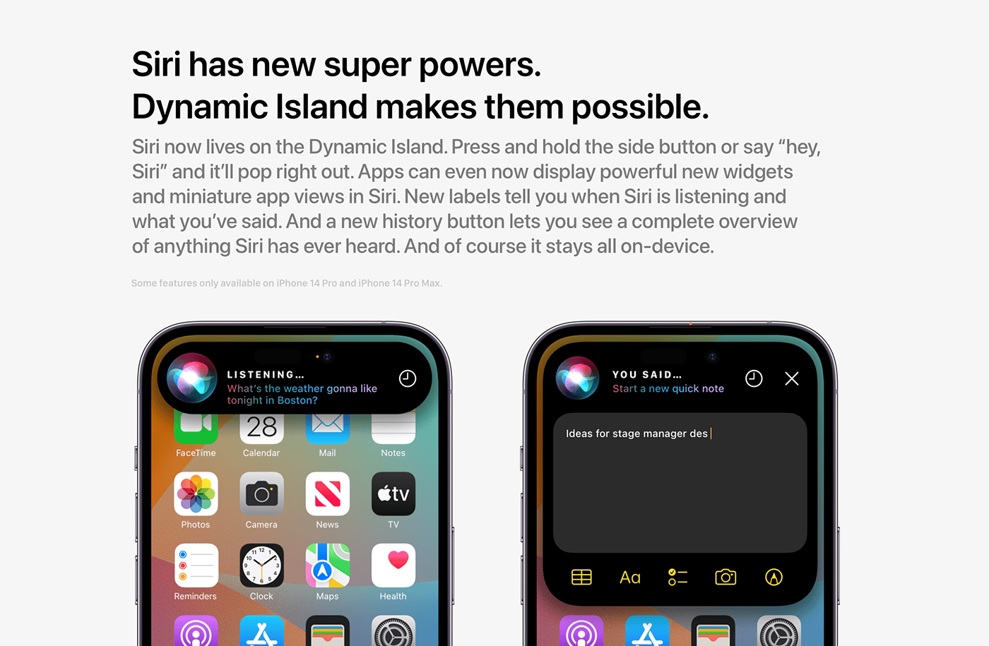 Siri integrada à Dynamic Island