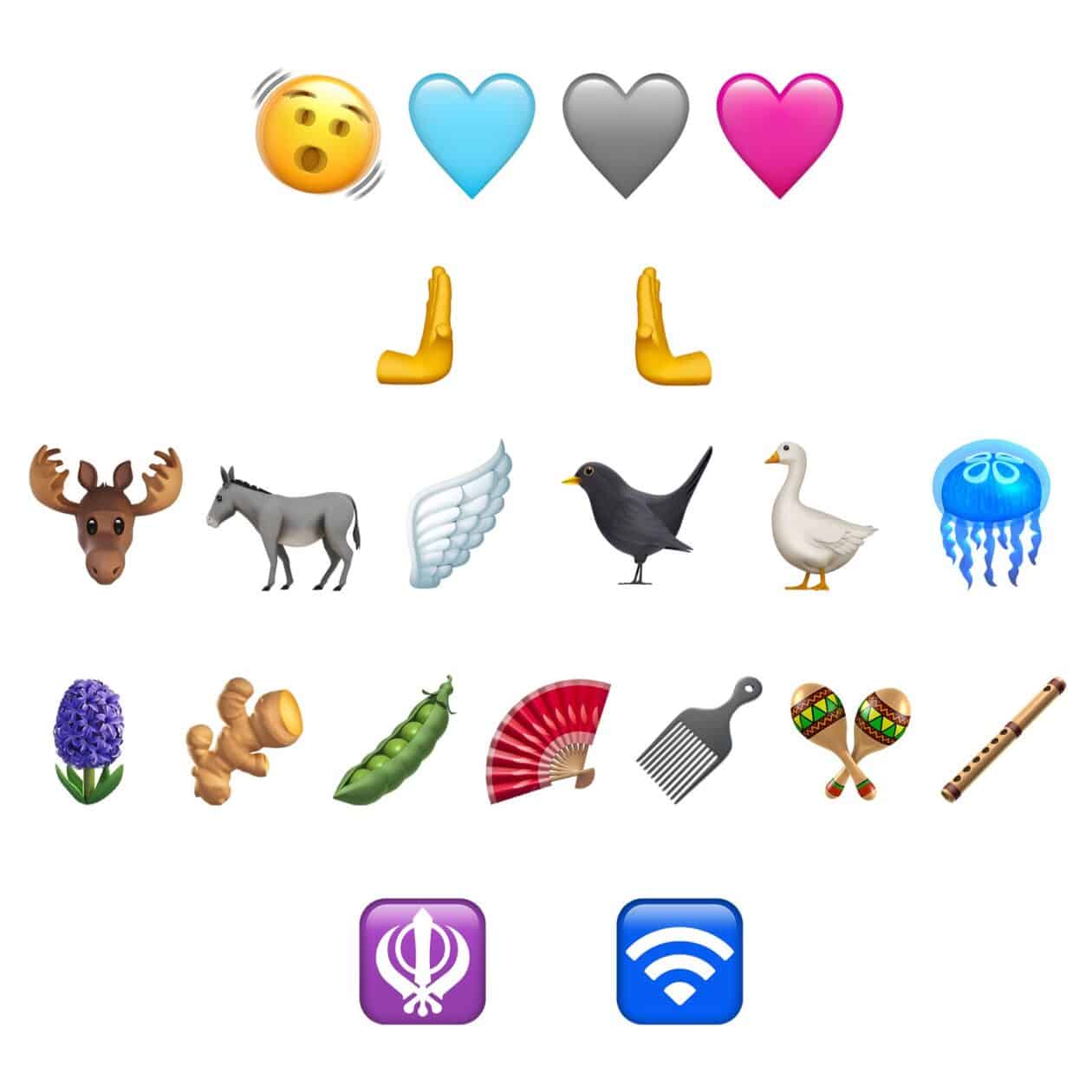 Novos emojis no iOS 16.4