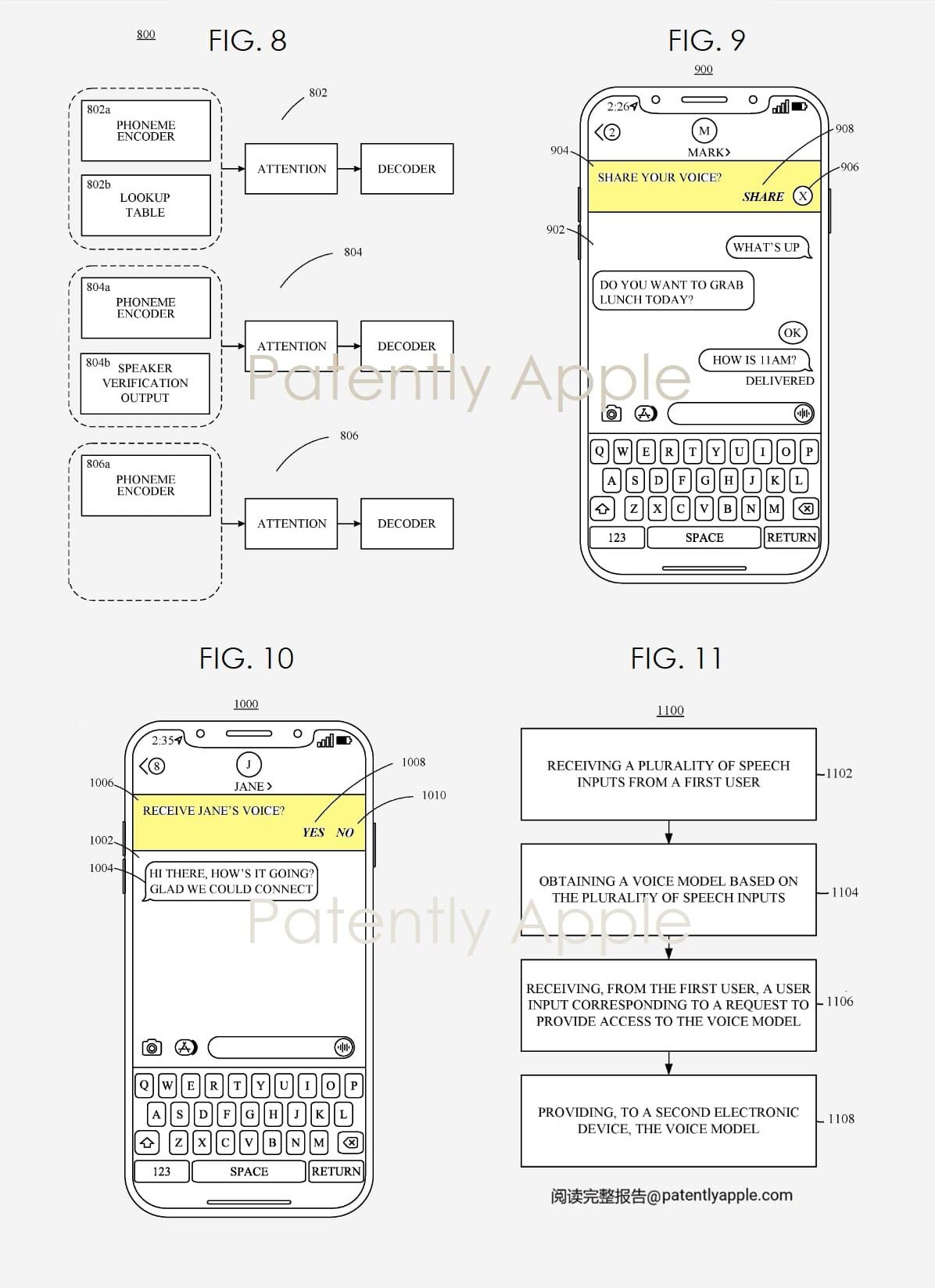 Patente da Apple para ler mensagens com a voz do usuário