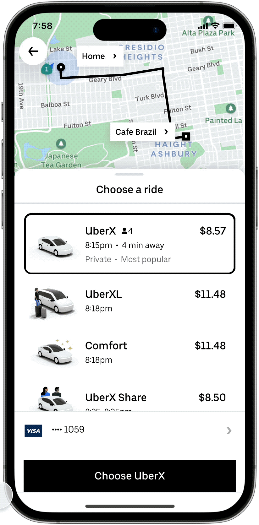 Atividades ao Vivo no Uber