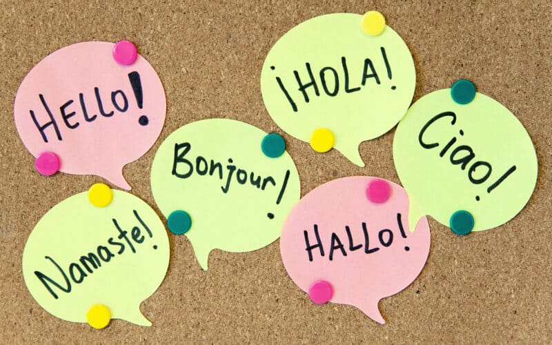 Olá em vários idiomas