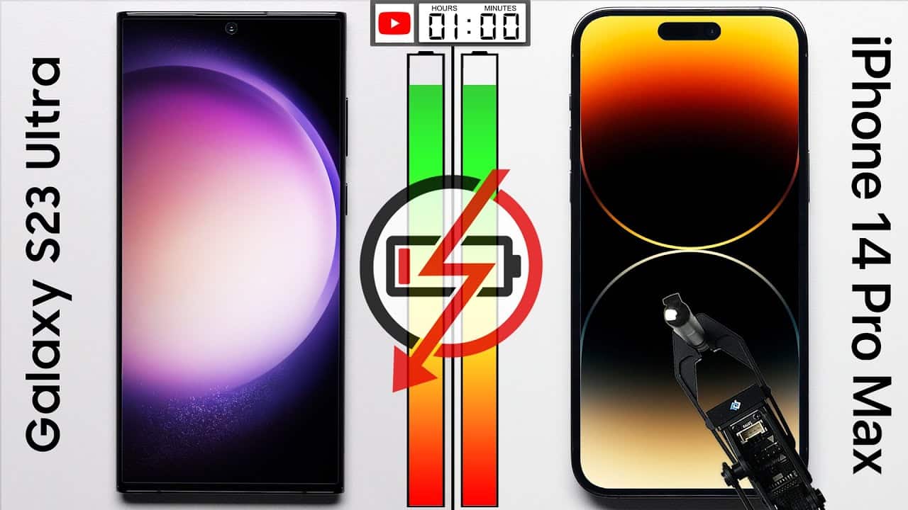 iPhone 14 Pro Max vs. Galaxy S23 Ultra em teste de bateria