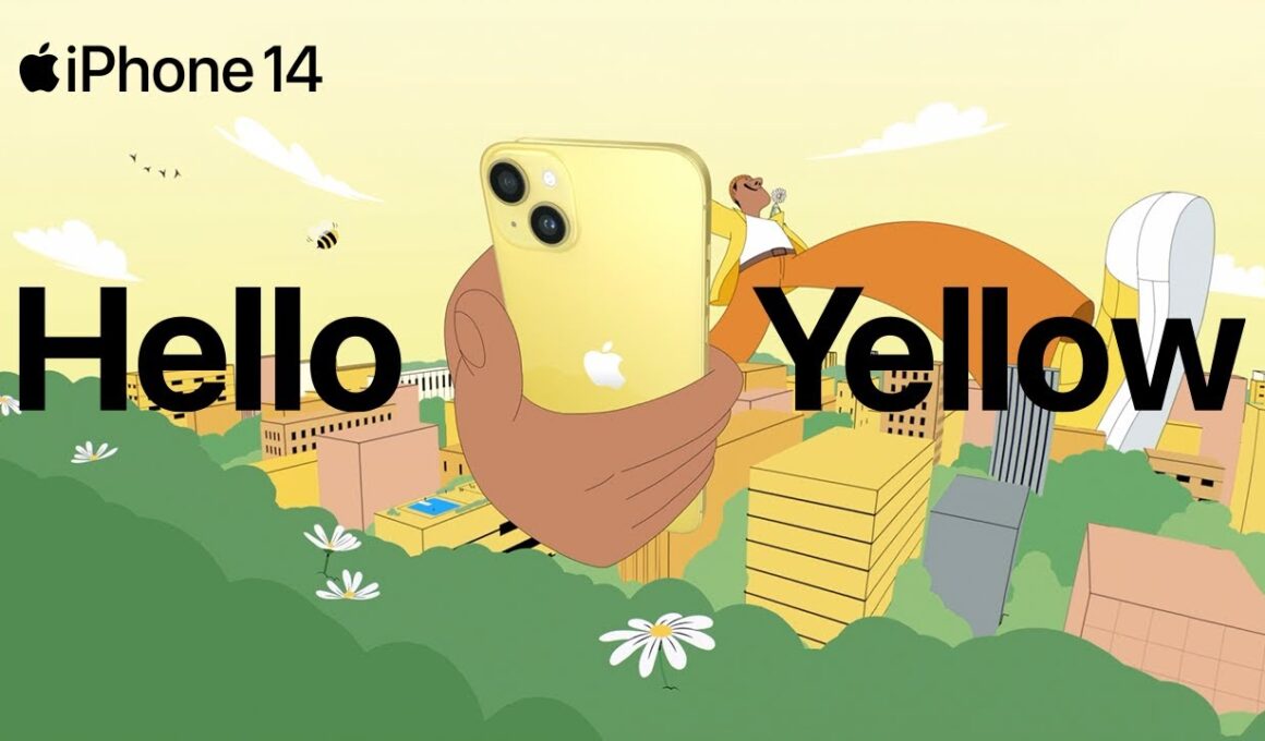 Comercial "Hello Yellow", dos iPhone 14 e 14 Plus