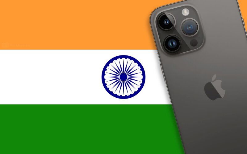 Bandeira da Índia com iPhone 14 Pro Max
