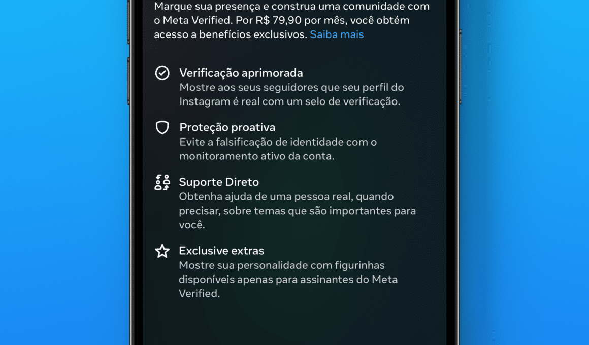 Preço do selo de verificação do Instagram no Brasil