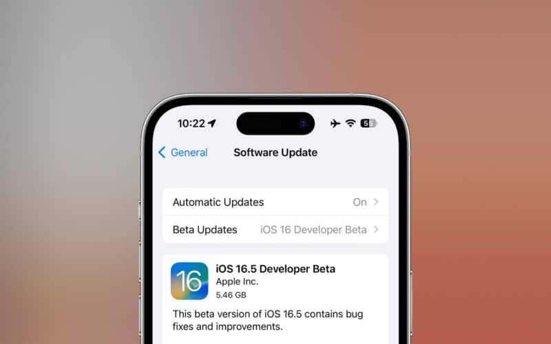 Beta do iOS 16.5