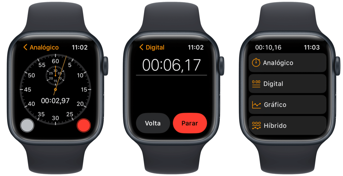 How to toggle the stopwatch view between digital and analog [iPhone