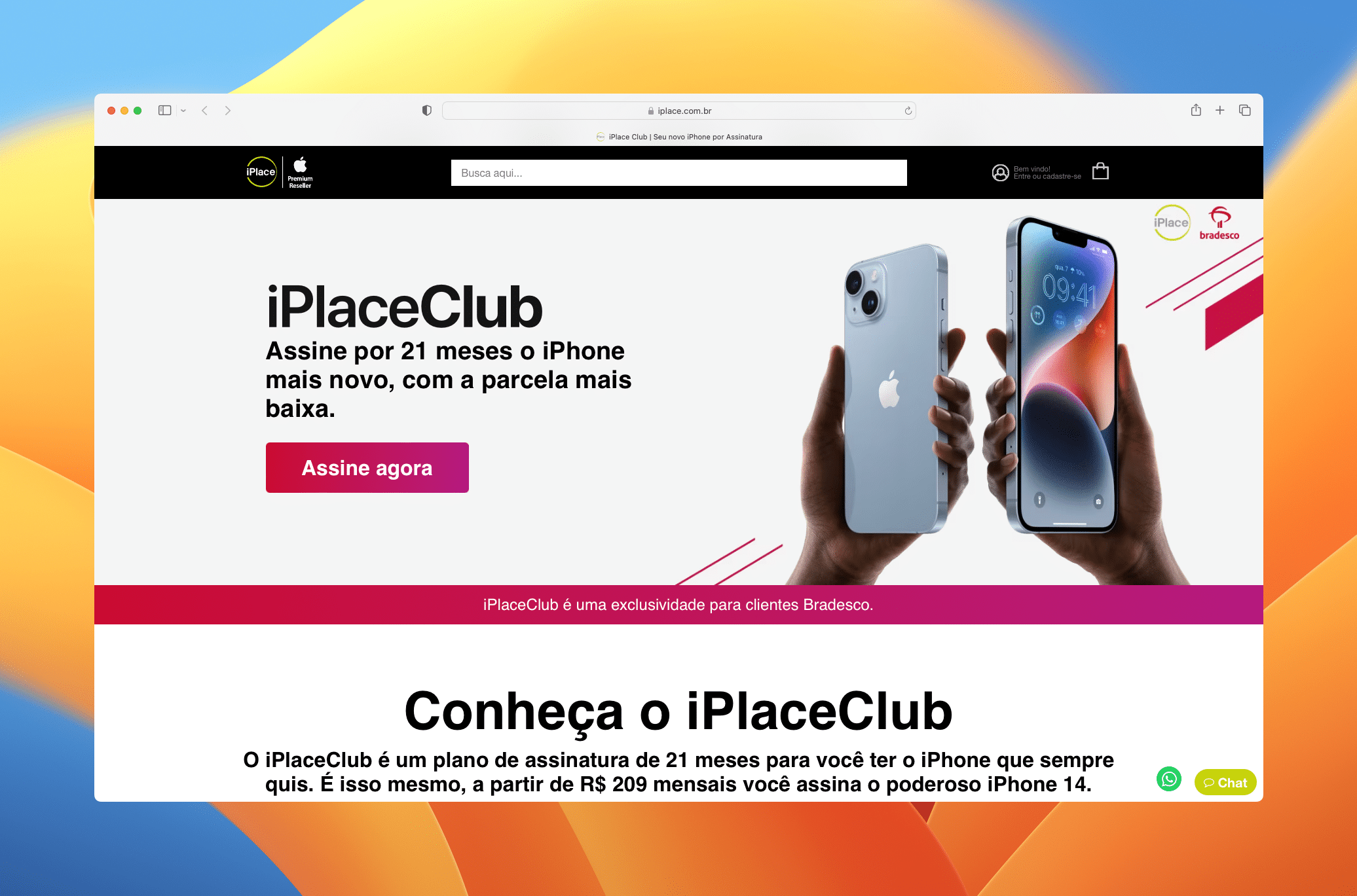 iPlace lança assinatura de iPhones para clientes Bradesco