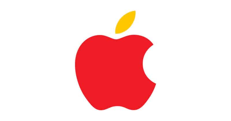 Logo da Apple nas cores da bandeira do Vietnã