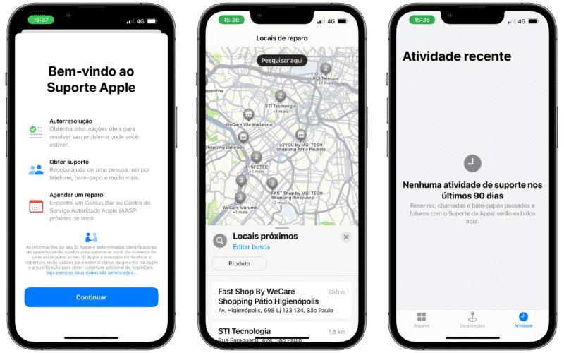 Nova versão do app Suporte da Apple traz interface redesenhada