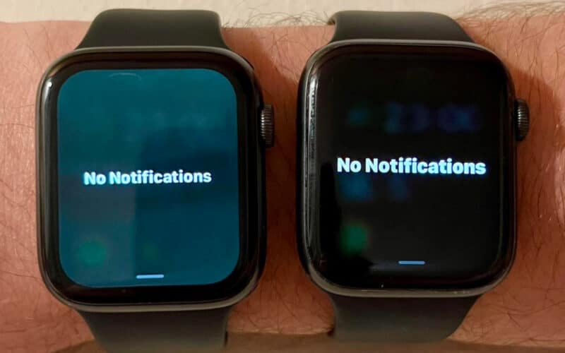 Bug de coloração da tela do Apple Watch