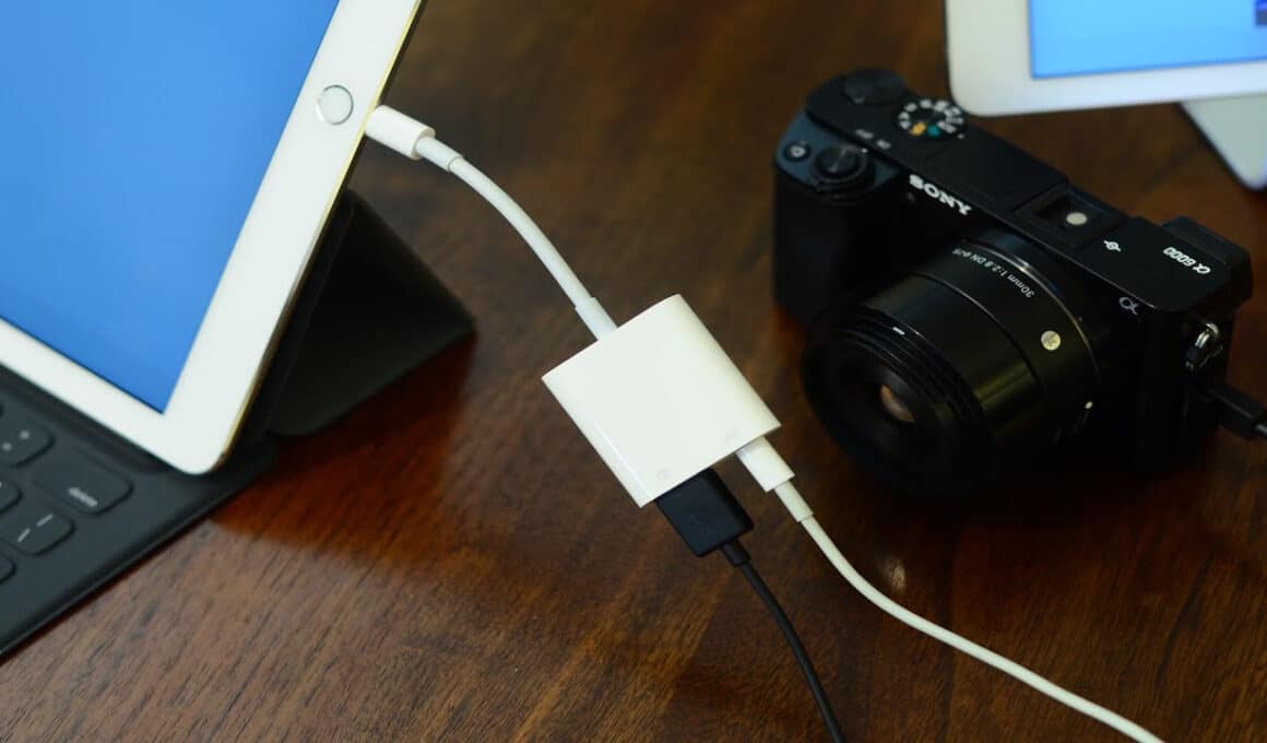 Adaptador Lightning para câmera com USB 3