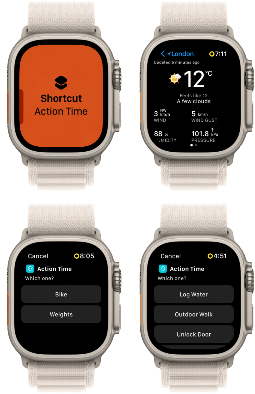 Personalizando o botão de Ação no Apple Watch Ultra