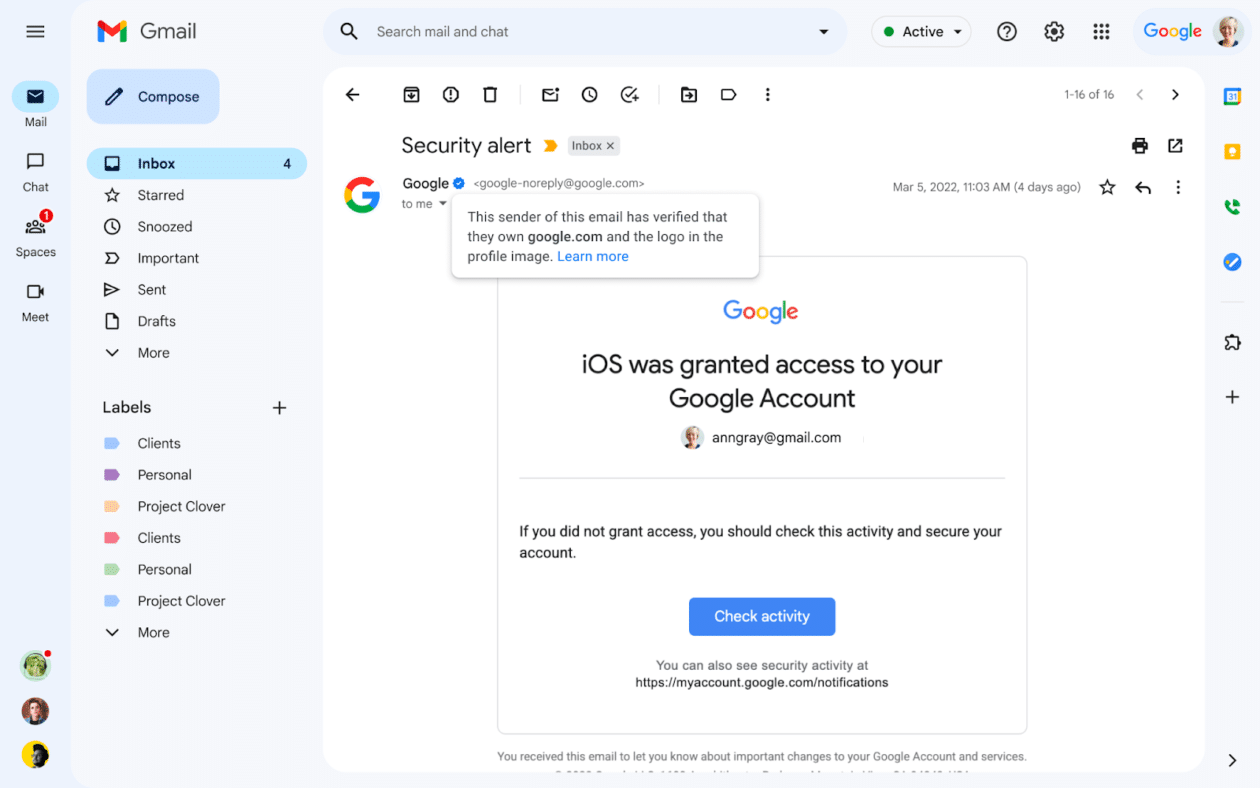 Google anuncia melhorias na segurança do Chrome e do Gmail