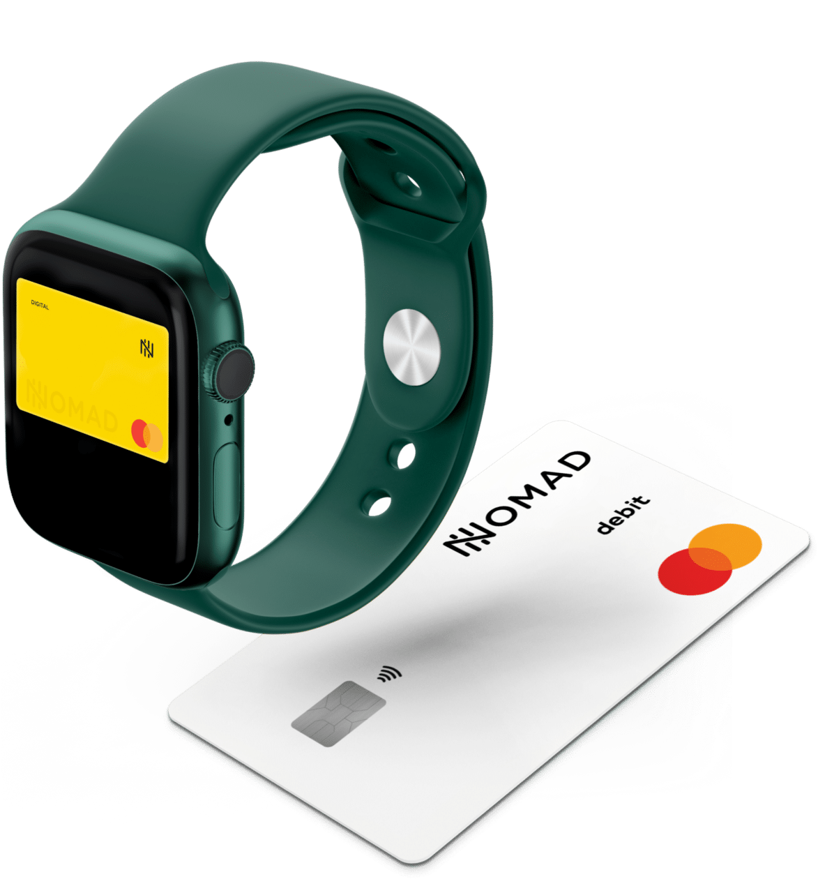 Apple Watch com cartão da Nomad