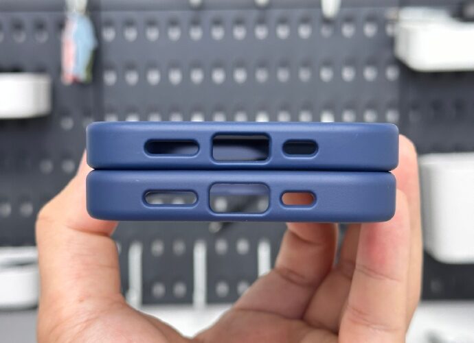 Suposta capa do "iPhone 15 Pro" em comparação com o 14 Pro