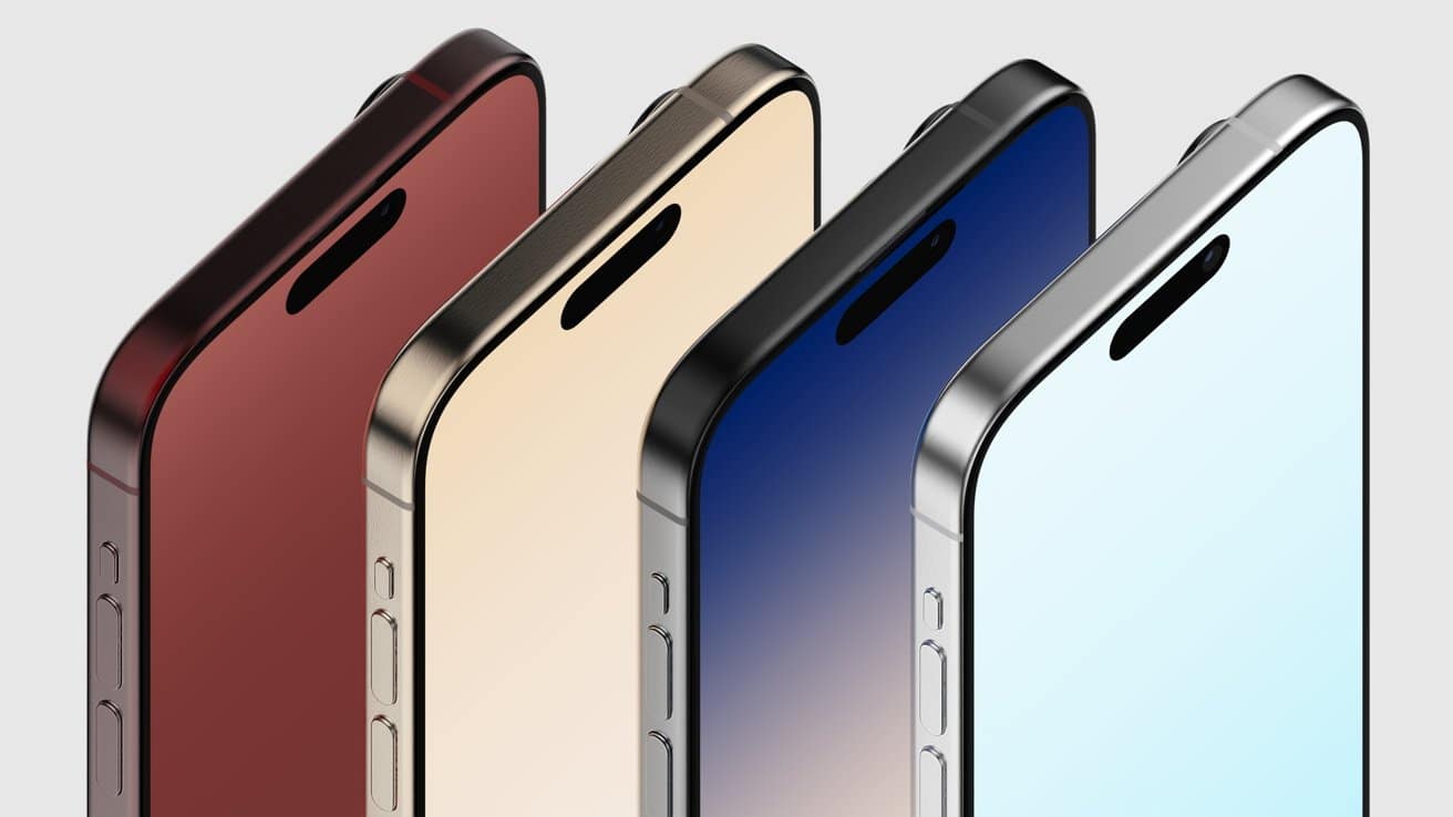Renders de cores dos iPhone 15 Pro