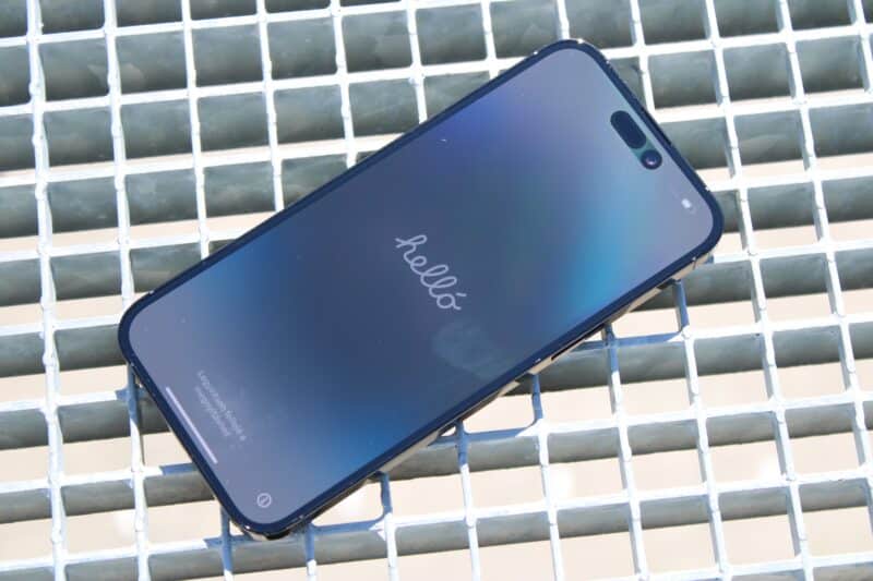 Dynamic Island em um iPhone 14 Pro