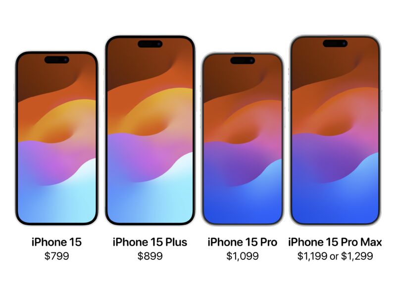 Preços dos "iPhones 15"