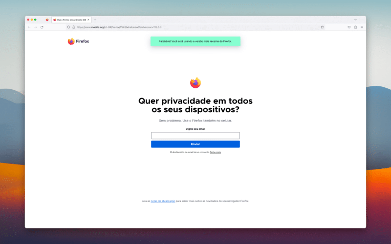 Firefox atualizado