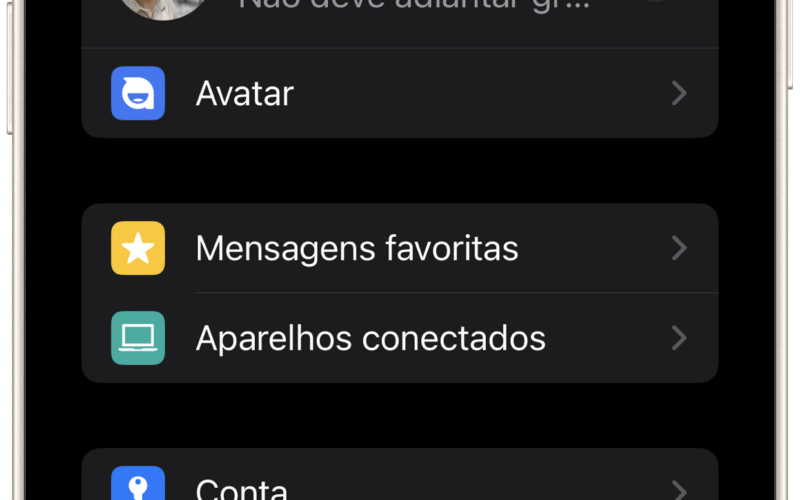 Nova interface do WhatsApp