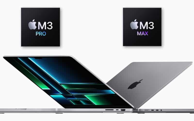 MacBooks Pro com "M3 Pro" e "M3 Max"