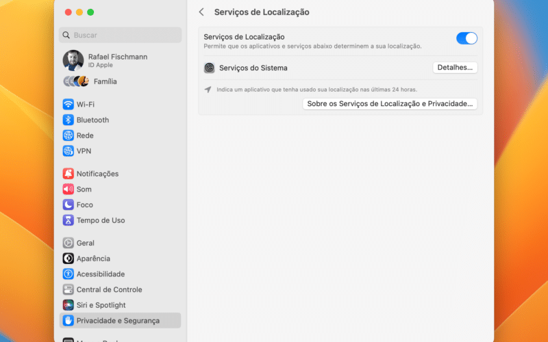 Serviços de Localização quebrados no macOS 13.5