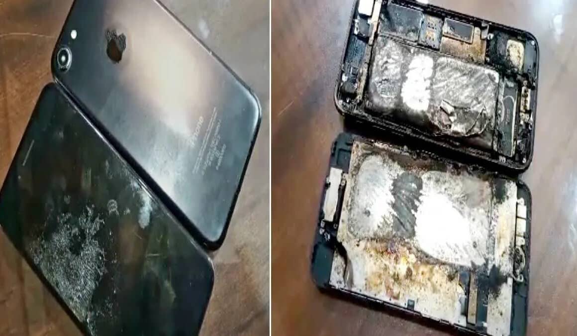 iPhone após explosão