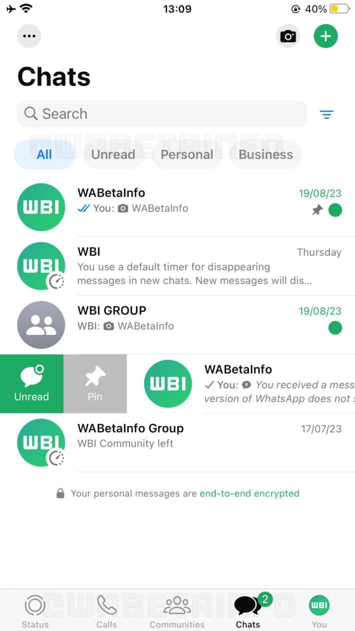 Nova interface do WhatsApp em testes
