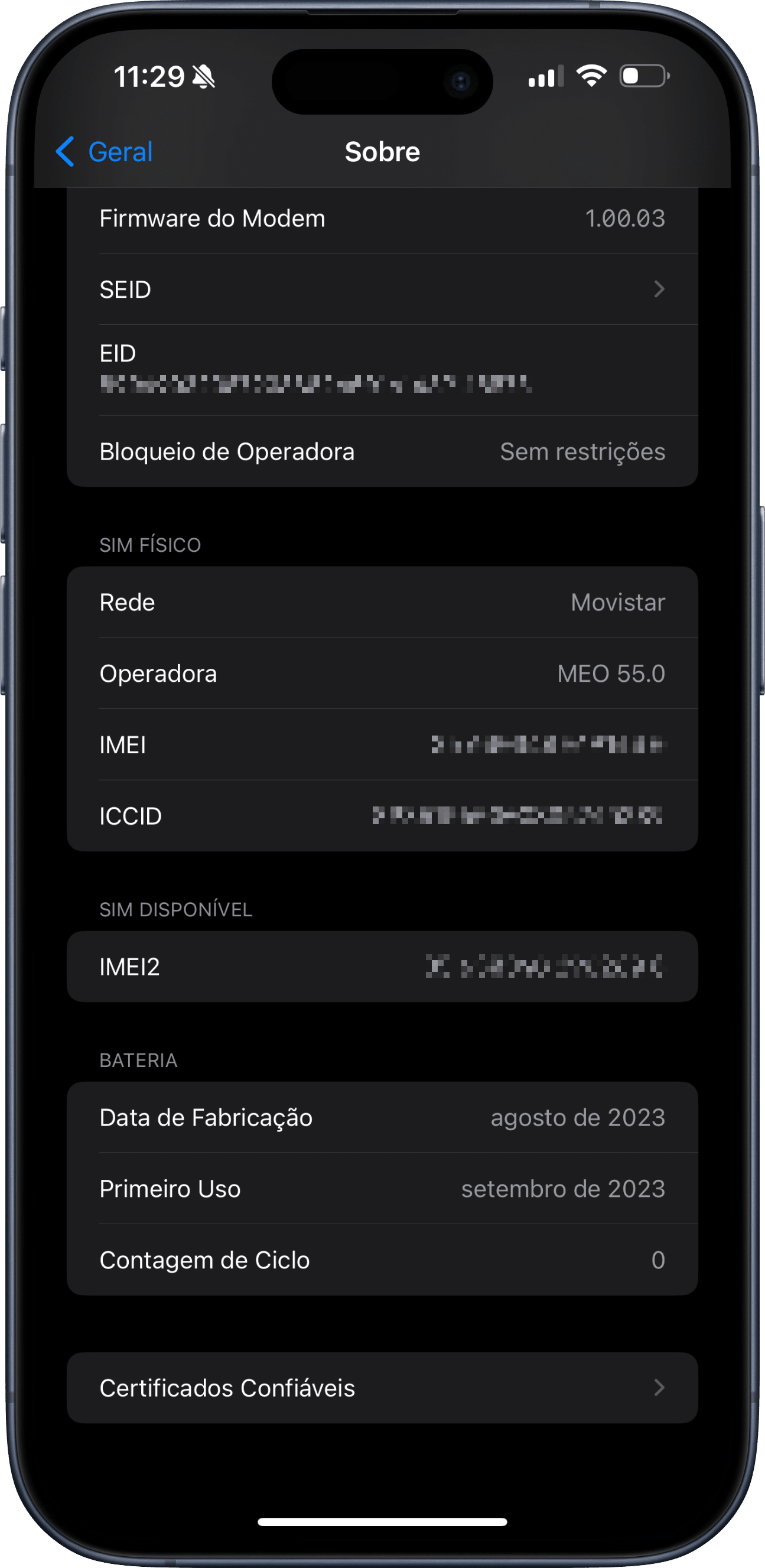 Como ver o número de ciclos da bateria nos iPhones 15 [Plus] e 15 Pro ...
