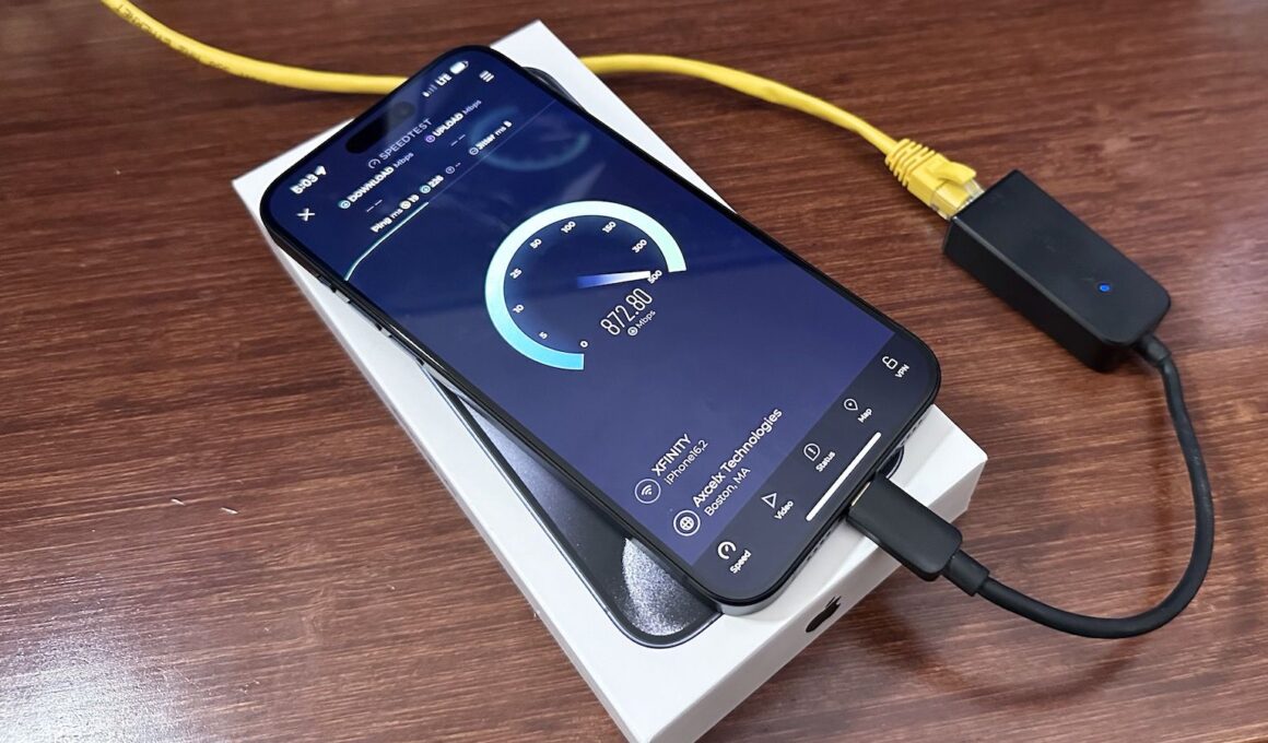iPhones 15 podem se conectar à internet via cabo Ethernet