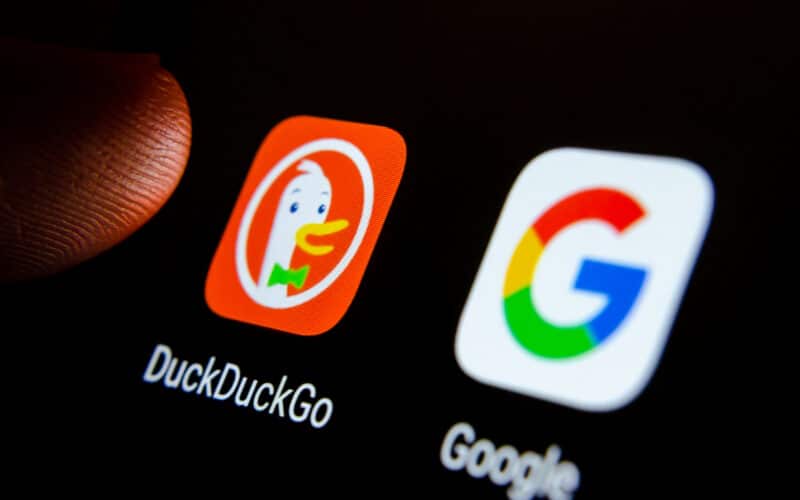Ícones do DuckDuckGo e do Google